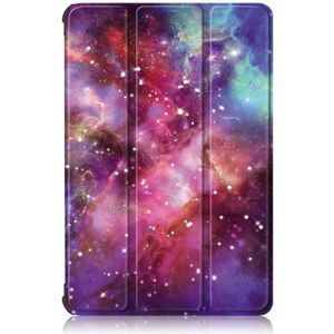 For Huawei Enjoy Tablet 2 10.1 inch / Honor Pad 6 10.1 inch Colored Drawing Pattern Horizontal Flip Leather Case with Three-folding Holder & Sleep / Wake-up Function(Milky Way)