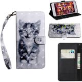 For Samsung Galaxy A42 5G 3D Painted Pattern Horizontal Flip TPU + PU Leather Case with Holder & Card Slots & Wallet & Lanyard(Smile Cat)