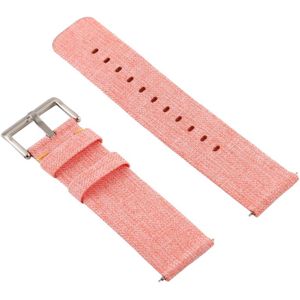 Simple Fashion Canvas Wrist Strap for Fitbit Versa(Coral)