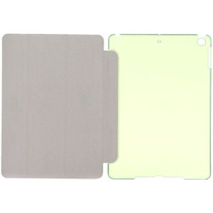 For iPad 9.7 (2018) & iPad 9.7 inch (2017) & iPad Air Silk Texture Horizontal Flip Leather Case with Three-folding Holder(Green)