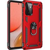 For Samsung Galaxy A72 5G Shockproof TPU + PC Protective Case with 360 Degree Rotating Holder(Red)