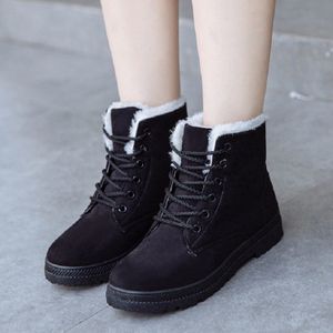 Dames katoenen schoenen plus Velvet sneeuw laarzen  grootte: 35 (zwart)