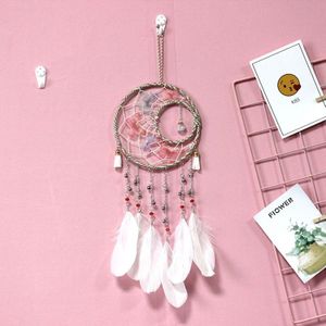 2 PCS Creative Hand-woven Crafts Sun and Moon Dream Catcher Home Car Wall Hanging Decoration