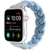 Elastic Woven Watchband For Apple Watch Series 6 & SE & 5 & 4 40mm / 3 & 2 & 1 38mm  Length:130mm(Sky Blue)
