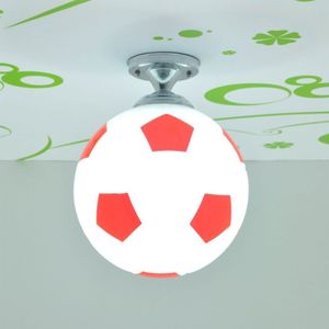 Creative Living Room Restaurant Cafe Football Shape LED Lamp Dome Light  Diameter: 20cm (Red)