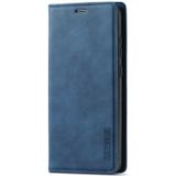 For Samsung Galaxy S20 LC.IMEEKE Strong Magnetism Ultra-thin Horizontal Flip Shockproof Matte TPU + PU Leather Case with Holder & Card Slots & Wallet(Blue)