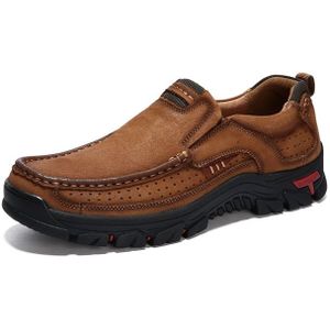 Comfortabele en ademende anti-slip set voeten outdoor wandelen sneakers formele schoenen voor mannen  schoenmaat: 47 (bruin)