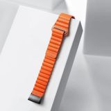 18mm magnetische lederen horlogeband voor Fitbit Charge 4/3  Grootte: L (Lemon Geel)