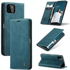 For Samsung Galaxy A22 5G CaseMe 013 Multifunctional Horizontal Flip Leather Case with Card Slot & Holder & Wallet(Blue)