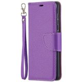 For Samsung Galaxy S30 Litchi Texture Pure Color Horizontal Flip Leather Case with Holder & Card Slots & Wallet & Lanyard(Purple)