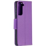 For Samsung Galaxy S30 Litchi Texture Pure Color Horizontal Flip Leather Case with Holder & Card Slots & Wallet & Lanyard(Purple)