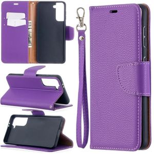 For Samsung Galaxy S30 Litchi Texture Pure Color Horizontal Flip Leather Case with Holder & Card Slots & Wallet & Lanyard(Purple)