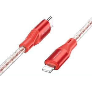 Borofone BX96 PD27W USB-C / Type-C naar 8-pins siliconen snellaaddatakabel  lengte: 1m