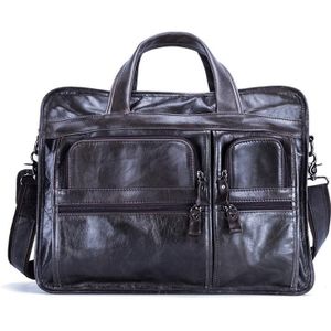 9913 Casual Men Singer-shoulder Messenger Briefcase 15.6 Inch Business Handbag(Green Oil)
