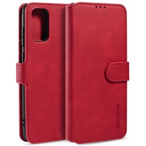 For Galaxy S20 Ultra DG.MING Retro Oil Side Horizontal Flip Case with Holder & Card Slots & Wallet(Red)