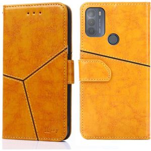 Voor Motorola Moto G50 Geometrische stiksel Horizontaal Flip Leather -telefoonhoesje