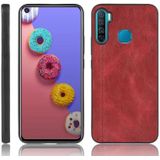 For Infinix S5 / S5 Lite/ X652 Shockproof Sewing Cow Pattern Skin PC + PU + TPU Case(Red)