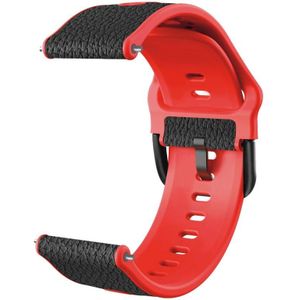 Voor Huawei Horloge GT 3 42mm / Watch GT 2 42mm TPU + Lychee Patroon Lederen Horlogeband
