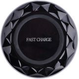 DC5V Input Diamond Qi Standard Fast Charging Wireless Charger  Cable Length: 1m  For iPhone X & 8 & 8 Plus  Galaxy S8 & S8 +  Huawei  Xiaomi  LG  Nokia  Google and Other Smart Phones(Black)