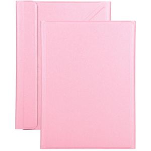 Universal Magnetic Detachable Ultra-thin Bluetooth Keyboard Protective Case with Holder for iPad 9-10 inch(Pink)