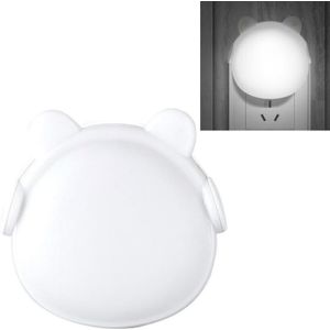 4 PCS Smart Light Control LED Bedroom Mini Night Light Energy-Saving Bedside Lamp  US Plug(White)