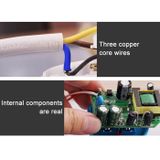 Oplaad plug-in bedradings bord Creative Rotary Towline Board 13A vervormd stopcontact  UK plug  5-bit socket (zwart)