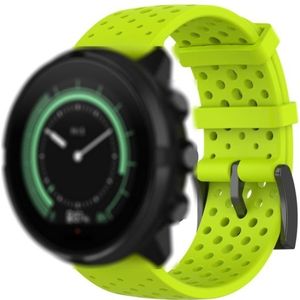 For Suunto 9 Breathable Silicone Strap  Exclude the Subject(Green)