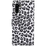 Leopard Pattern Horizontal Flip Leather Case with Holder & Card Slots for Galaxy Note 10(White)