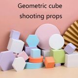 8 PCS Geometric Cube Photo Props Decorative Ornaments Photography Platform  Colour: Large Lake Blue Square