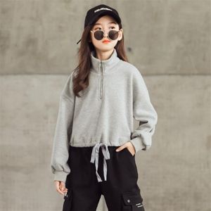 Spring Autumn Children Fashion Sweater Hoodies (Color:Grey Size:160cm)
