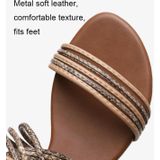 Vrouwen zomer sandalen Romeinse stijl platte schoenen seaside beach schoenen  maat: 41 (bruin)