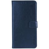 For HTC Desire 21 Pro 5G idewei Crazy Horse Texture Horizontal Flip Leather Case with Holder & Card Slots & Wallet(Dark Blue)