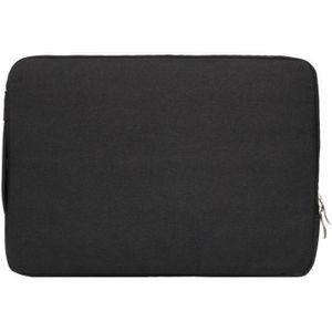 15.4 inch Universal Fashion Soft Laptop Denim Bags Portable Zipper Notebook Laptop Case Pouch for MacBook Air / Pro  Lenovo and other Laptops  Size: 39.2x28.5x2cm(Black)