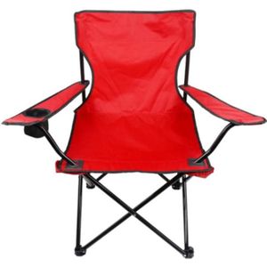 Casual Picknick Schetsen Handsteun Rugleuning Vissen Draagbare Strandstoel (Rood)