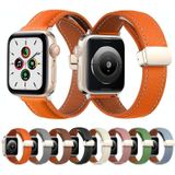 Vouwgesp lederen horlogeband voor Apple Watch Ultra 49 mm / serie 8 & 7 45 mm / SE 2 & 6 & SE & 5 & 4 44 mm / 3 & 2 & 1 42 mm