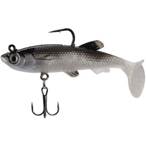 10 PCS Fish-Bait Road Sub-Bait Lead Fish With Single Hook And Three Anchor Hook Bait  Specification: 8cm 14g(Gray)