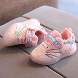 WISDOMFROG Kinderen Light-Up Schoenen Flying Weave Ademende Meisjes En Jongens Zachte Bodem Sneakers  Maat: 26 (Groen)