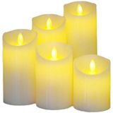 LED Electronic Candle Light Birthday Wedding Home Decoration Props Candle Holder  Rechargeable  Size: 7.5 x 15CM