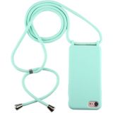 For iPhone 6s / 6 Candy Color TPU Protective Case with Lanyard(Mint Green)