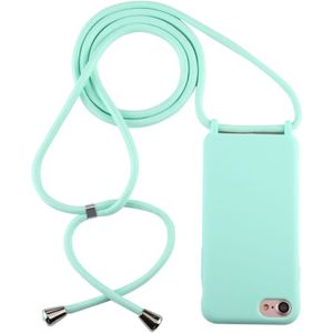 For iPhone 6s / 6 Candy Color TPU Protective Case with Lanyard(Mint Green)