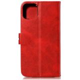 Embossed Happy Cat Pattern Horizontal Flip Leather Case with Holder & Card Slots & Wallet For iPhone 13(Red)