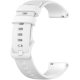 For Polar Ignite 20mm Small Plaid Texture Silicone Wrist Strap Watchband(White)
