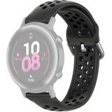 20mm For Huami Amazfit GTS / Samsung Galaxy Watch Active 2 / Huawei Watch GT2 42MM Fashion Inner Buckle Silicone Strap(Coal black black)