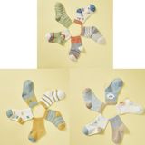 10 Pairs Spring And Summer Children Socks Combed Cotton Tube Socks S(Wisdom Triangle)