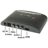 RCA Composite Video & S-Video to HDMI Converter  Support Full HD 1080P