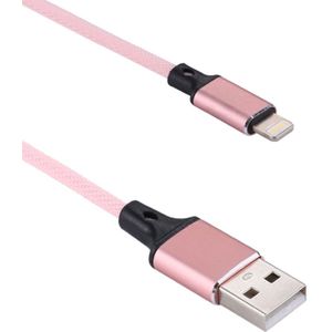 1m 2A Output USB to 8 Pin Nylon Weave Style Data Sync Charging Cable  For iPhone X / iPhone 8 & 8 Plus / iPhone 7 & 7 Plus / iPhone 6 & 6s & 6 Plus & 6s Plus / iPad(Pink)