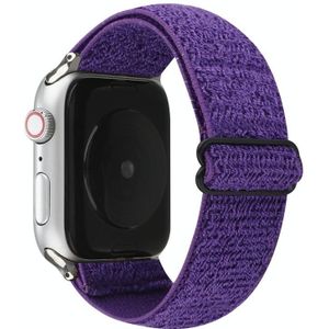 Solid Color Nylon Watchband For Apple Watch Series 6 & SE & 5 & 4 40mm / 3 & 2 & 1 38mm(Purple)