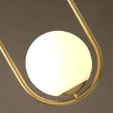 Restaurant Chandelier Single Head Creative Personality Simple Modern Copper Lamp with 5W Warm Light  Shape Style:Round A1