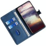 For Samsung Galaxy A40 Stitching Skin Feel Magnetic Buckle Horizontal Flip PU Leather Case with Holder & Card Slots & Wallet(Blue)