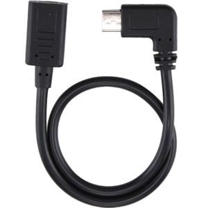 USB-C / Type-C Female to USB-C / Type-C Male Elbow Adapter Cable  Total Length: about 30cm  For Galaxy S9 & S9+ & S8 & S8 + / LG G6 / Huawei P10 & P10 Plus / Xiaomi Mi 6 & Max 2 and other Smartphones